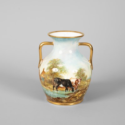 Lot 840 - A Copeland vase of Portland vase form