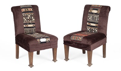 Lot 290 - A pair of Moroccan style upholstered occasional chairs