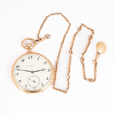 Lot 227 - A Continental gold cased, open faced pocket watch