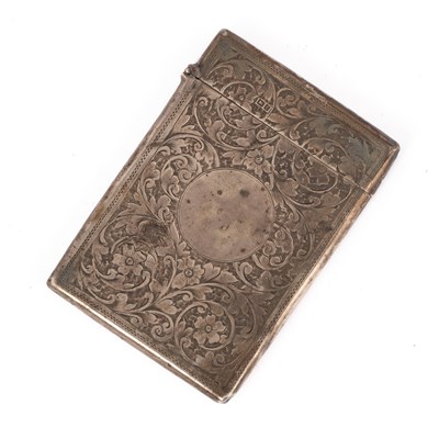 Lot 50 - An Edwardian silver card case