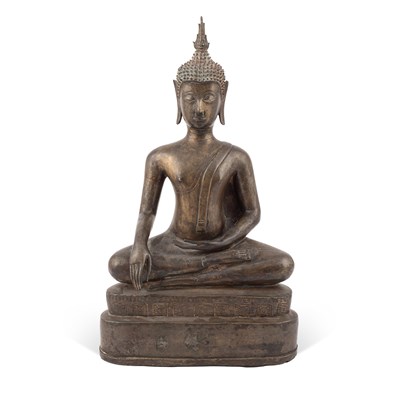 Lot A Thai bronze buddha