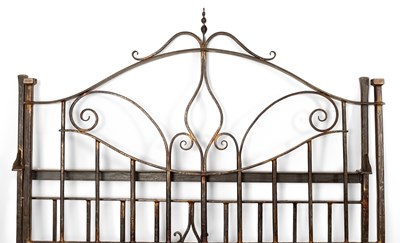 Lot 323 - A hand forged wrought iron four-poster bed
