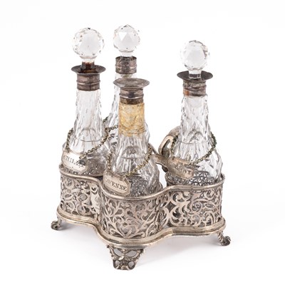 Lot 58 - A Victorian silver cruet stand