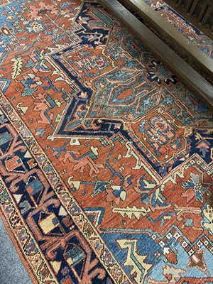 Lot 166 - A Heriz carpet