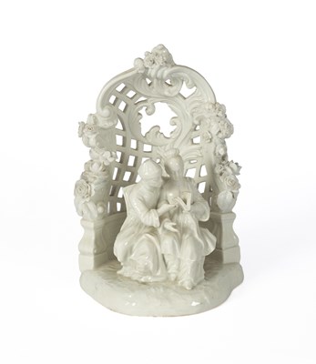 Lot 852 - A Meissen porcelain figure group