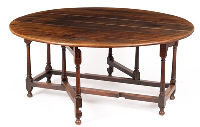 Lot 340 - An George II oak gateleg table