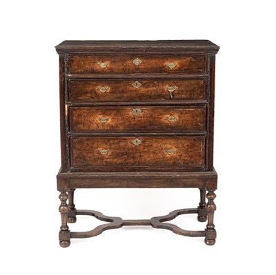 Lot 343 - An 18th Century top and later chest on a reproduction stand