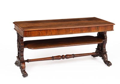 Lot 344 - A Victorian rosewood library table