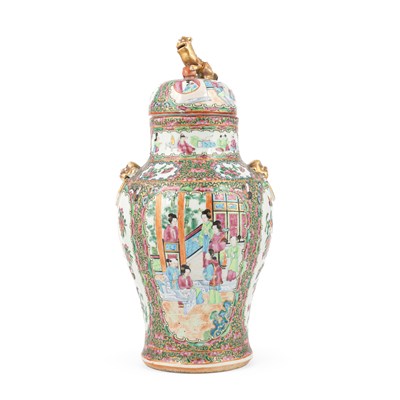 Lot 214 - A Cantonese vase and cover