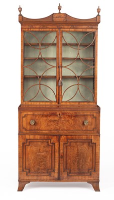 Lot 268 - A Regency mahogany bureau bookcase
