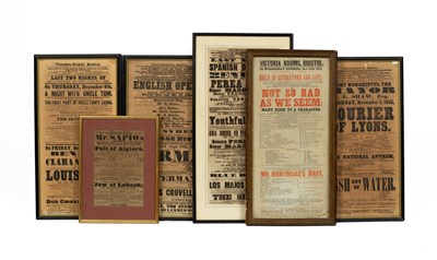 Lot 979 - A group of framed playbills for the Theatre Royal Bristol [Charles Dickens Interest]