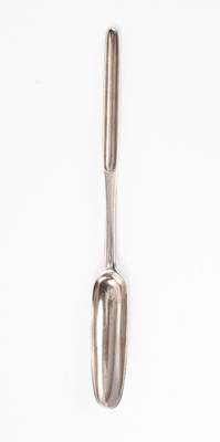 Lot 60 - A George II silver marrow scoop