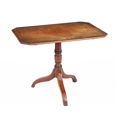 Lot 350 - A 19th Century mahogany and crossbanded tripod table