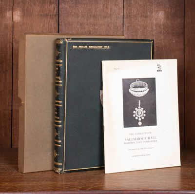 Lot 887 - Saltmarshe (Colonel Philip) History of the Township and Family of Saltmarshe