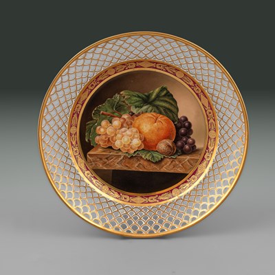 Lot 622 - A Vienna Biedermeier cabinet plate