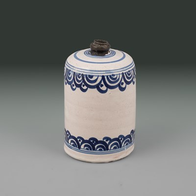 Lot 625 - A Delftware spirit flask