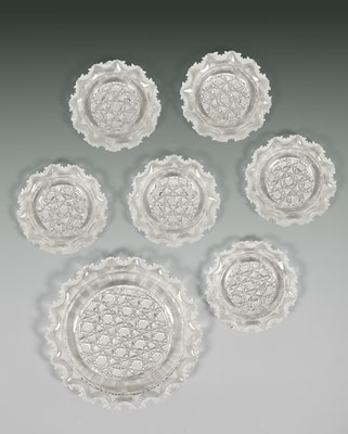 Lot 648 - An English glass dessert service