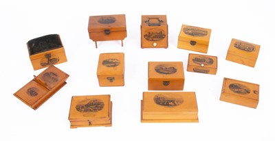 Lot 928 - A collection of Mauchline Ware boxes