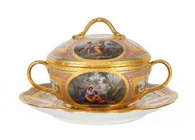 Lot 817 - A Vienna style two-handled bowl