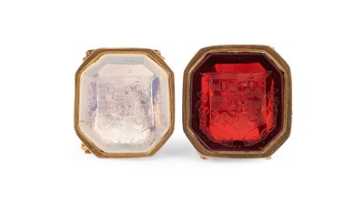 Lot 64 - Two armorial seal fobs