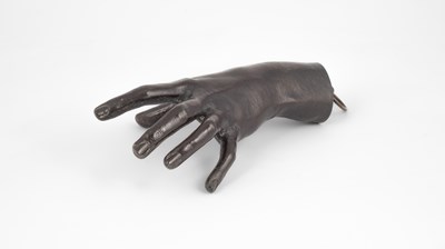 Lot 439 - A bronze sculpture of a hand