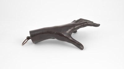 Lot 439 - A bronze sculpture of a hand