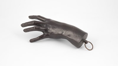 Lot 439 - A bronze sculpture of a hand