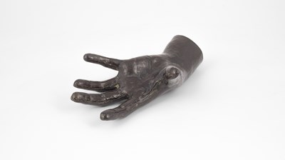 Lot 439 - A bronze sculpture of a hand