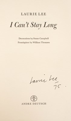 Lot 854 - Laurie Lee (1914-1997): An important literary and Cotswold cultural archive