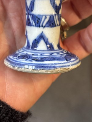 Lot 206 - A Chinese blue and white stem cup