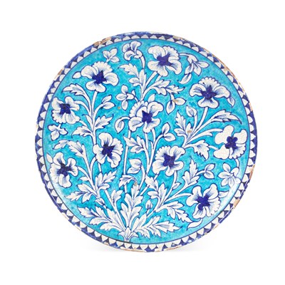 Lot 84 - A Multan pottery plate
