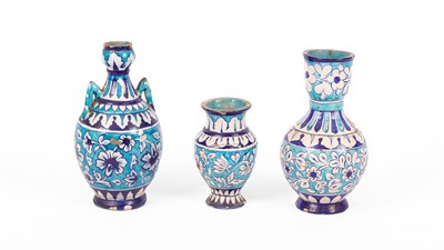 Lot 89 - Three Multan pottery vases