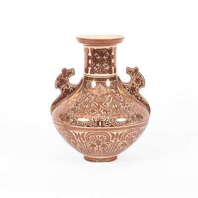Lot 124 - A Hispano-Moresque twin-handled vase