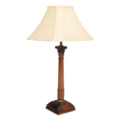 Lot 513 - A Corinthian column table lamp