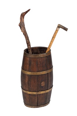 Lot 515 - A coopered oak stick stand