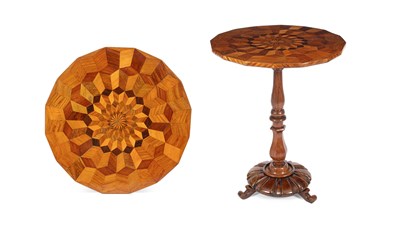 Lot 523 - A Victorian specimen wood occasional table