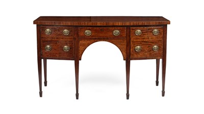 Lot 525 - A George III mahogany bowfront sideboard
