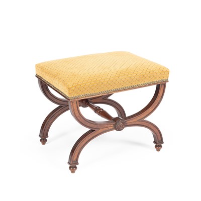 Lot 534 - A Regency mahogany X-frame stool