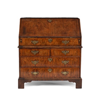 Lot 535 - A George II walnut and featherbanded bureau