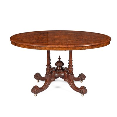 Lot 541 - A Victorian walnut and inlaid loo table