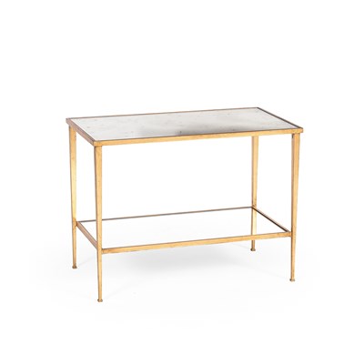 Lot 558 - A modern mirrored two-tier table