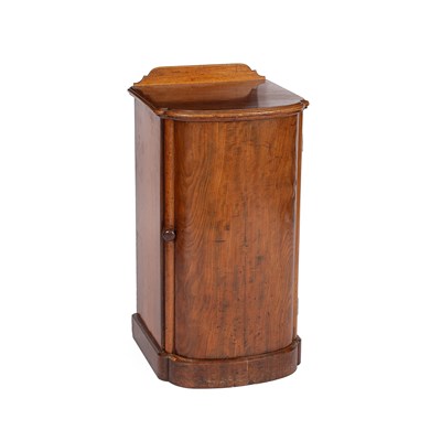 Lot 584 - A Victorian mahogany bowfronted bedside cupboard