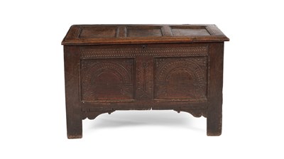 Lot 590 - A 17th Century oak coffer