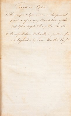 Lot 789 - [Cider] [Ellis (William)] The Compleat Cyderman