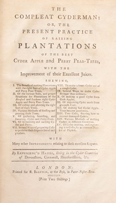 Lot 789 - [Cider] [Ellis (William)] The Compleat Cyderman