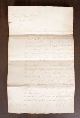 Lot 937 - [East India Company in Tibet & Bhutan] Robert Kyd (1746-1793) to Edward Hay (fl. 1784-1796)