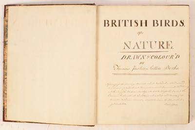 Lot 688 - Justice (Francis) Two Manuscript Volumes of British Birds after Nature